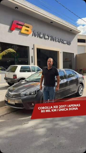 Fachada da FB Multimarcas em Carmo do Cajuru, com o letreiro da loja
